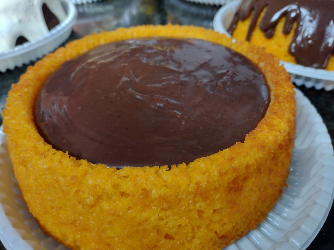 Bolo Piscininha de Cenoura c/ Chocolate